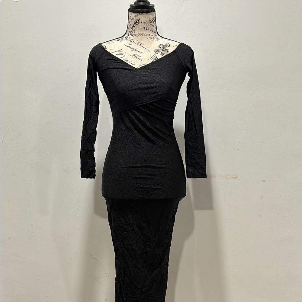 Shein Elegant Black Long Sleeve Dress Small